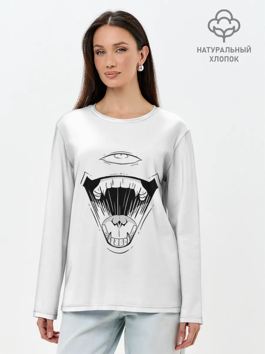 Лонгслив женский. Хлопок / Sukunas Laugh