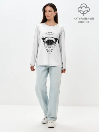 Лонгслив женский. Хлопок / Sukunas Laugh