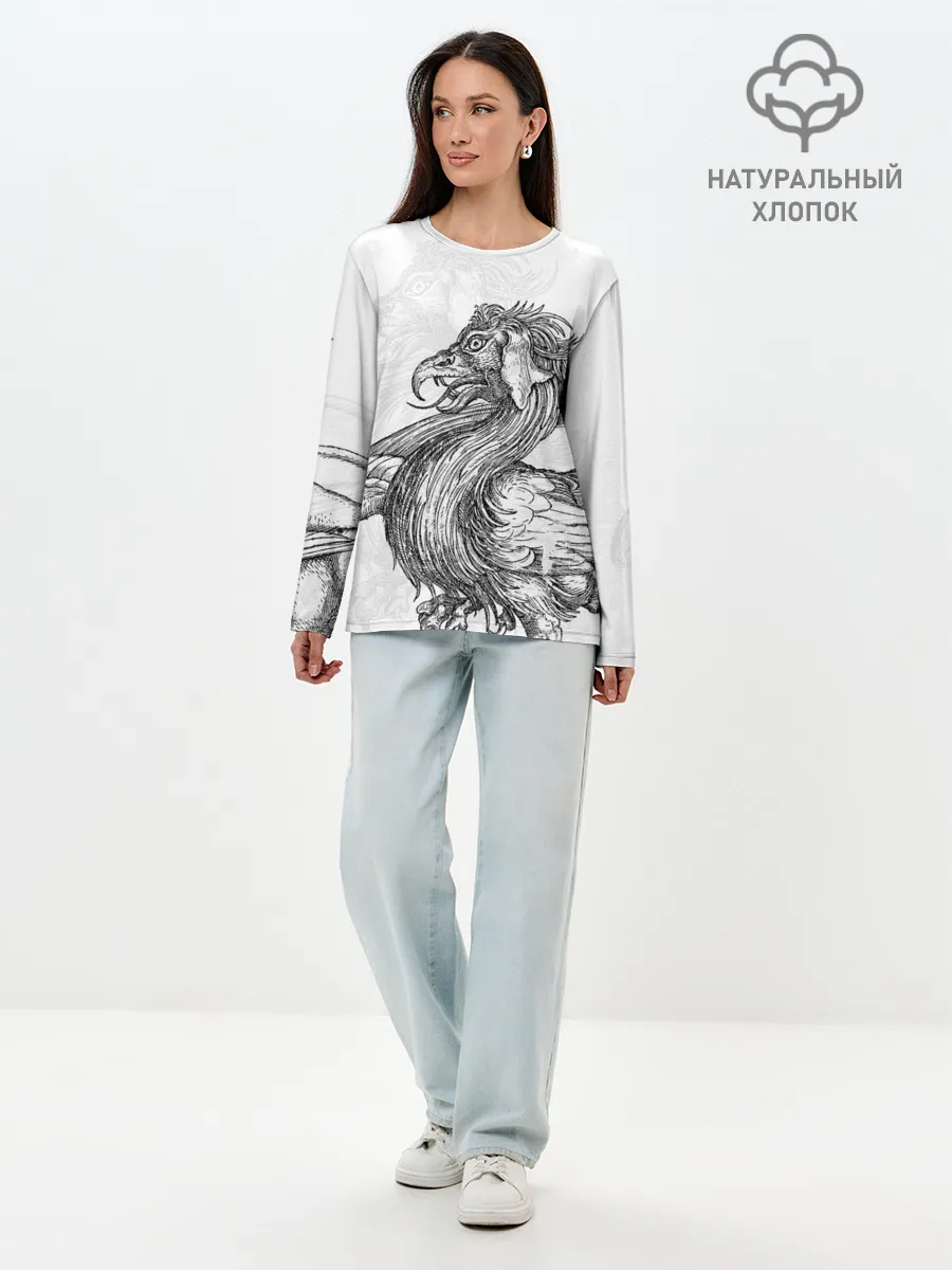 Лонгслив женский. Хлопок / Грифон
