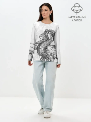 Лонгслив женский. Хлопок / Грифон