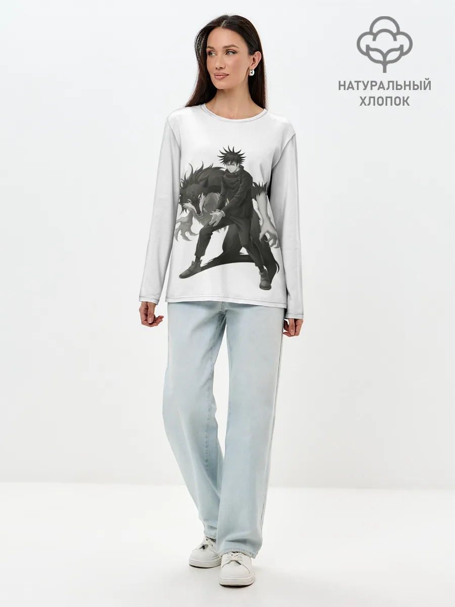 Лонгслив женский. Хлопок / Фушигуро Мегуми