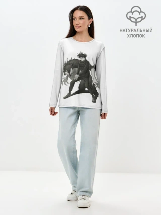 Лонгслив женский. Хлопок / Фушигуро Мегуми