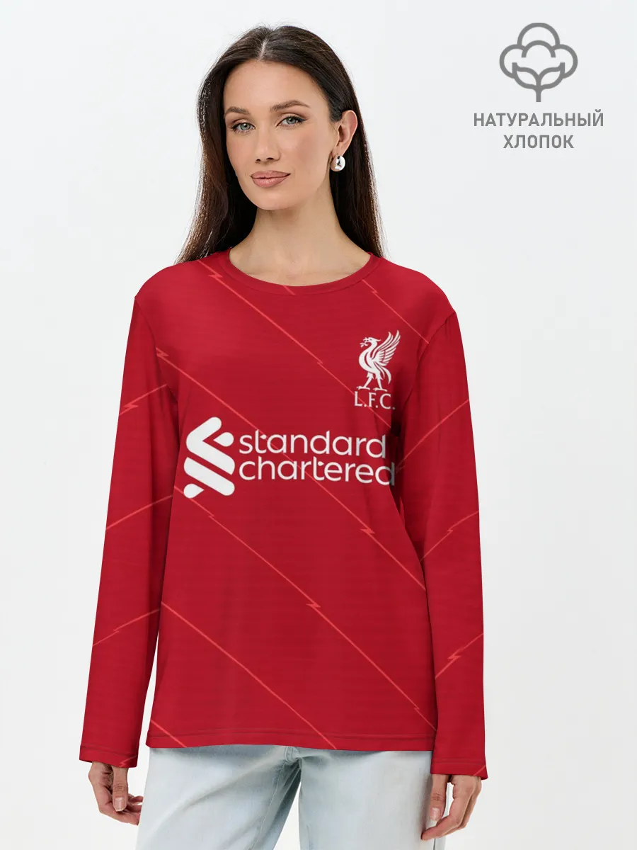 Лонгслив женский. Хлопок / Мане Ливерпуль форма 2021/2022