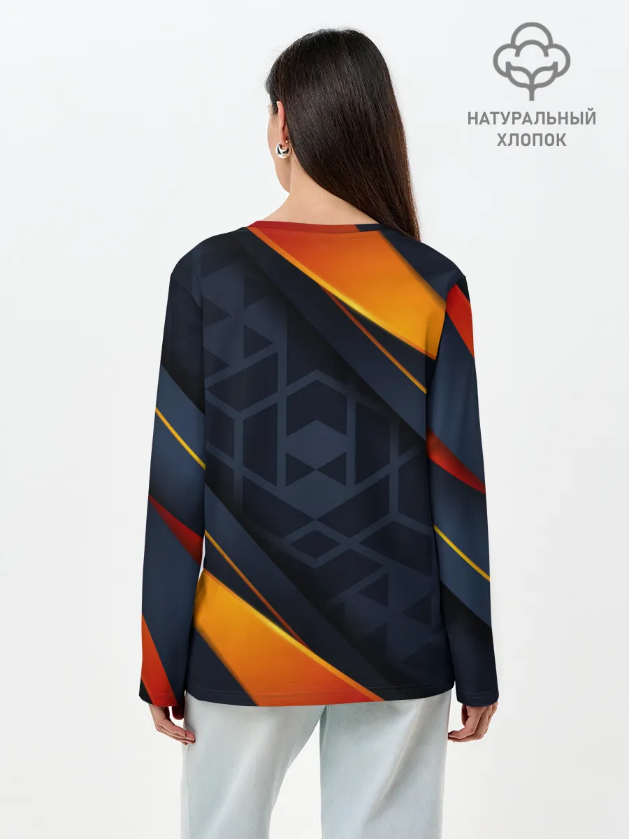 Лонгслив женский. Хлопок / BLACK ORANGE
