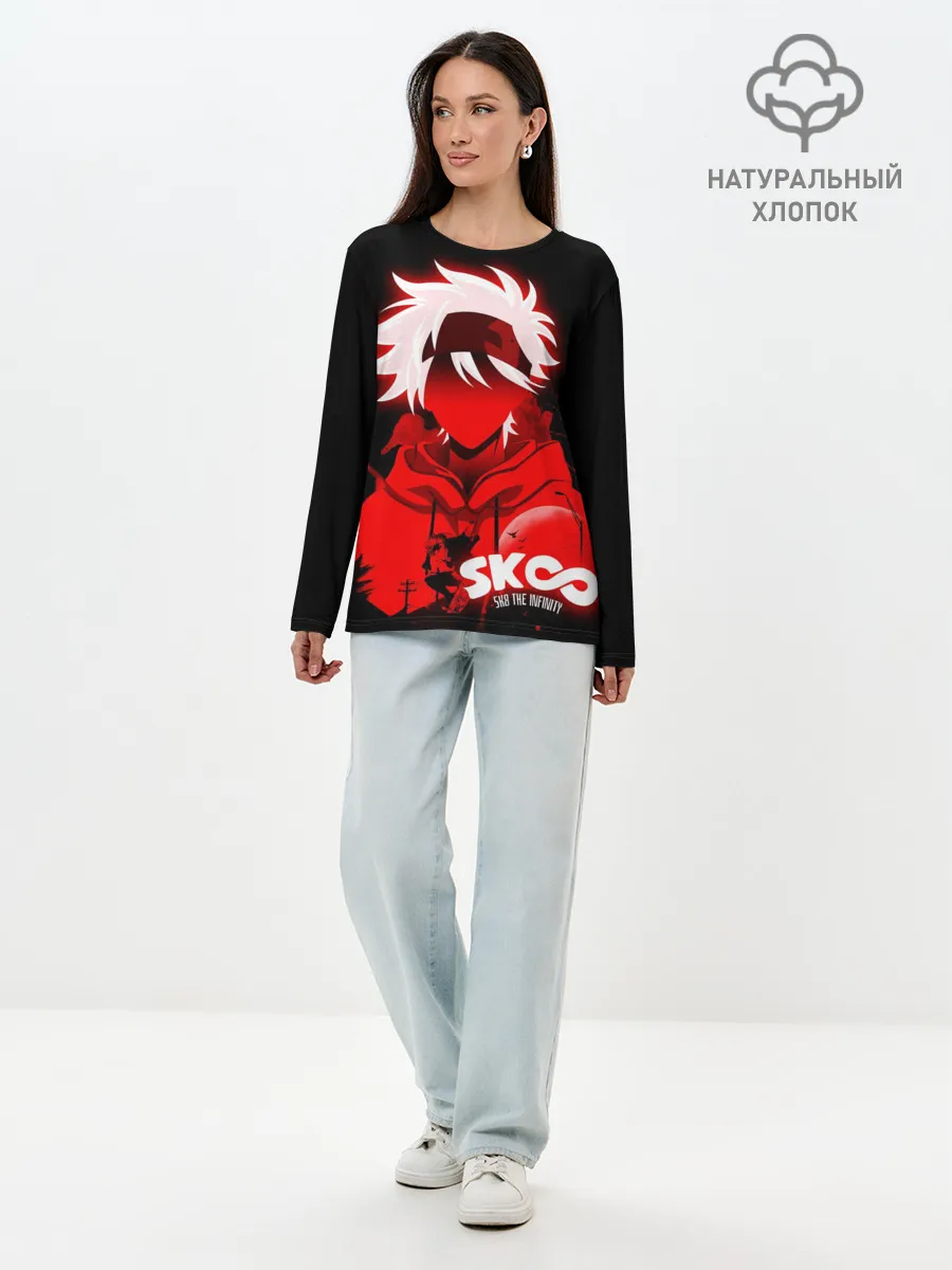 Лонгслив женский. Хлопок / SK8 the Infinity. Reki