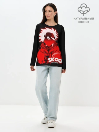 Лонгслив женский. Хлопок / SK8 the Infinity. Reki