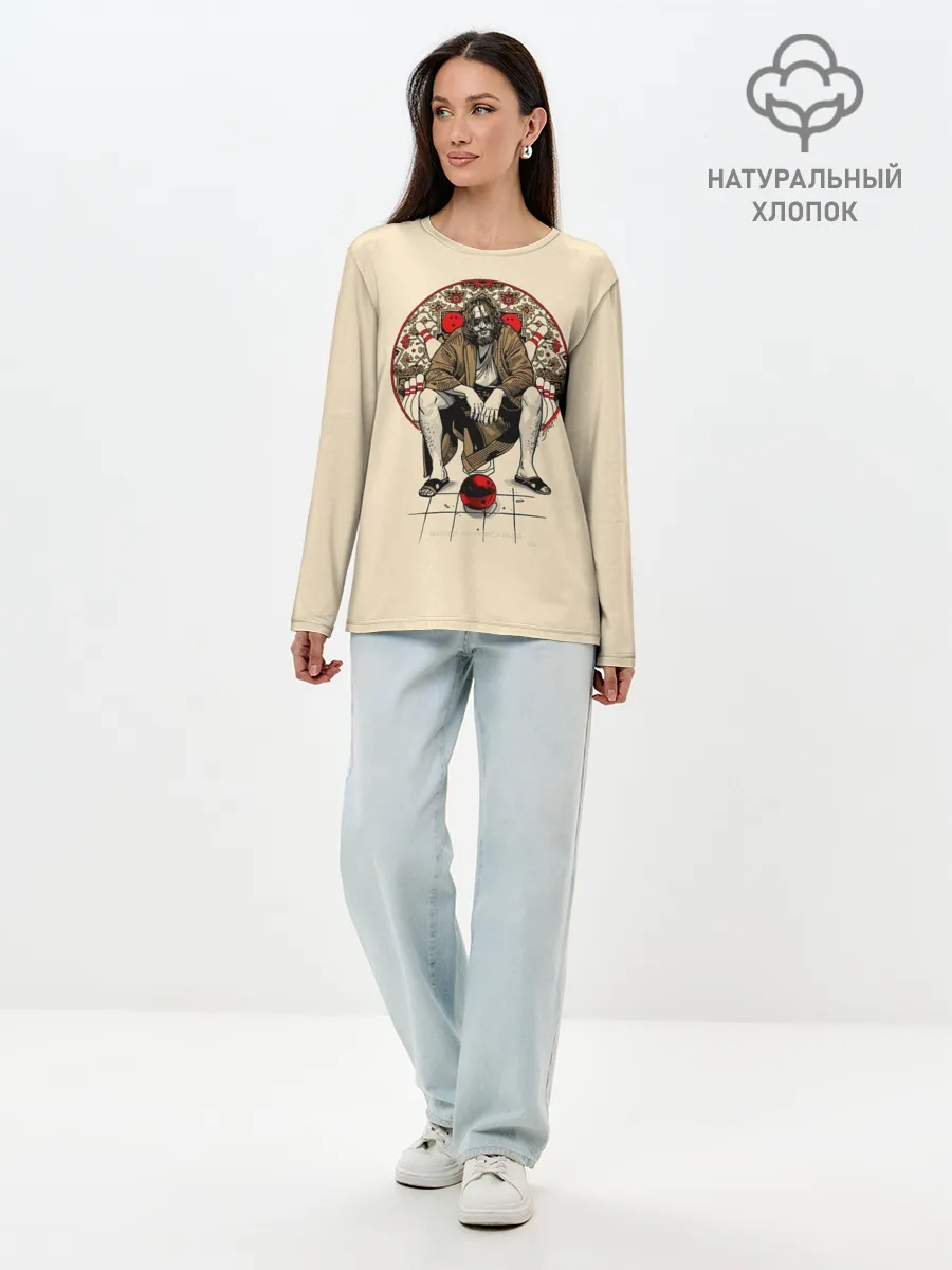 Лонгслив женский. Хлопок / Dude, rug, bowling