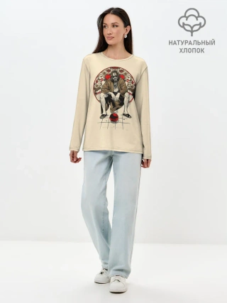 Лонгслив женский. Хлопок / Dude, rug, bowling