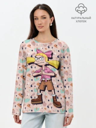 Лонгслив женский. Хлопок / Эй, Арнольд! Хельга Патаки
