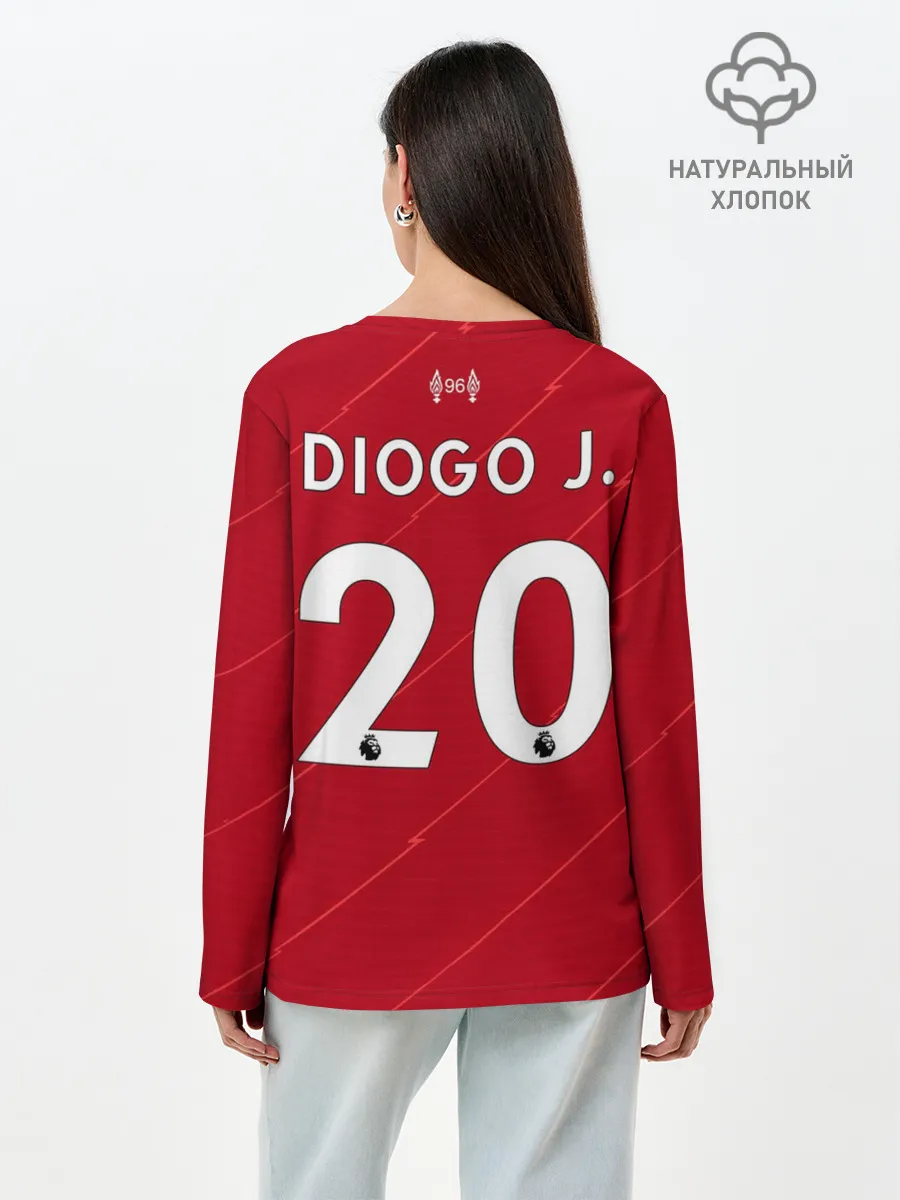 Лонгслив женский. Хлопок / Жота Ливерпуль форма 2021/2022