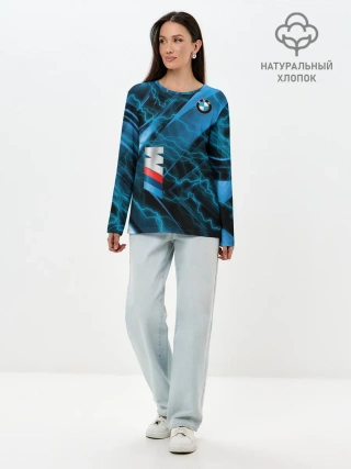 Лонгслив женский. Хлопок / BMW