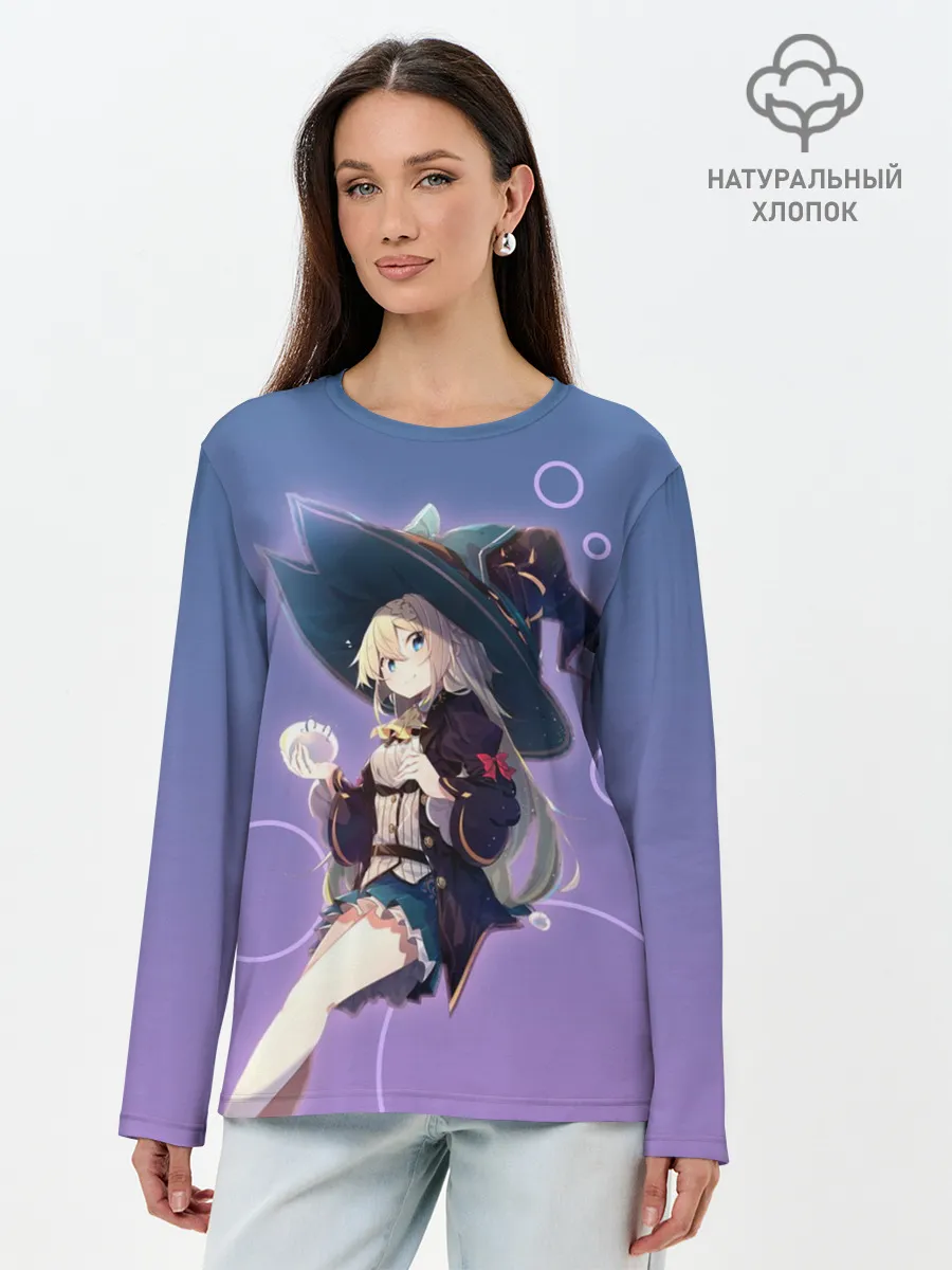 Лонгслив женский. Хлопок / Убивая слизней 300