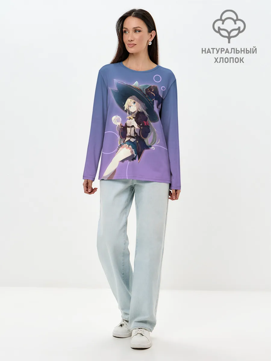 Лонгслив женский. Хлопок / Убивая слизней 300