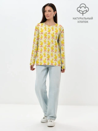 Лонгслив женский. Хлопок / Маленькие УтЯта