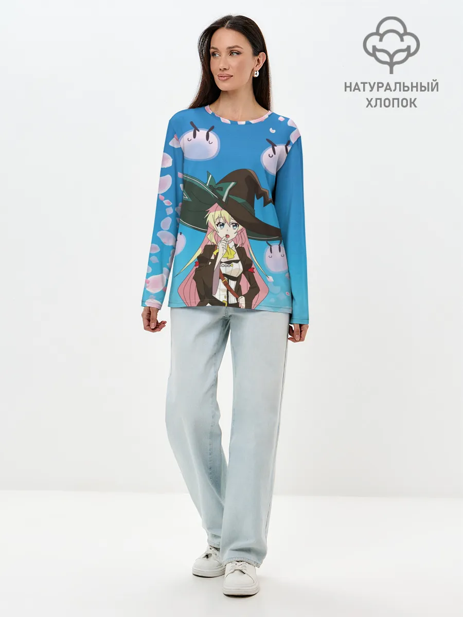 Лонгслив женский. Хлопок / Azusa Aizawa