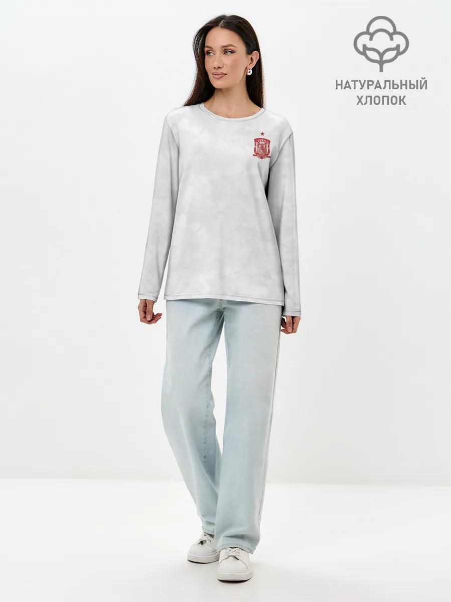 Лонгслив женский. Хлопок / форма сборной Испании