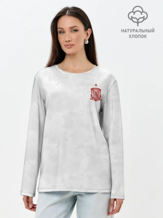 Лонгслив женский. Хлопок / форма сборной Испании