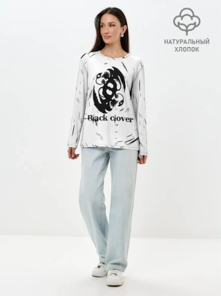 Лонгслив женский. Хлопок / Либе демон Аста