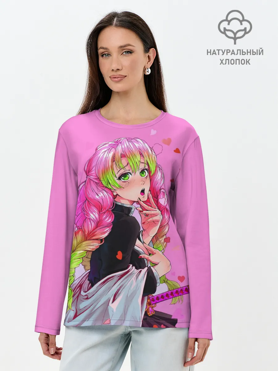 Лонгслив женский. Хлопок / Столп любви клинок демонов 2