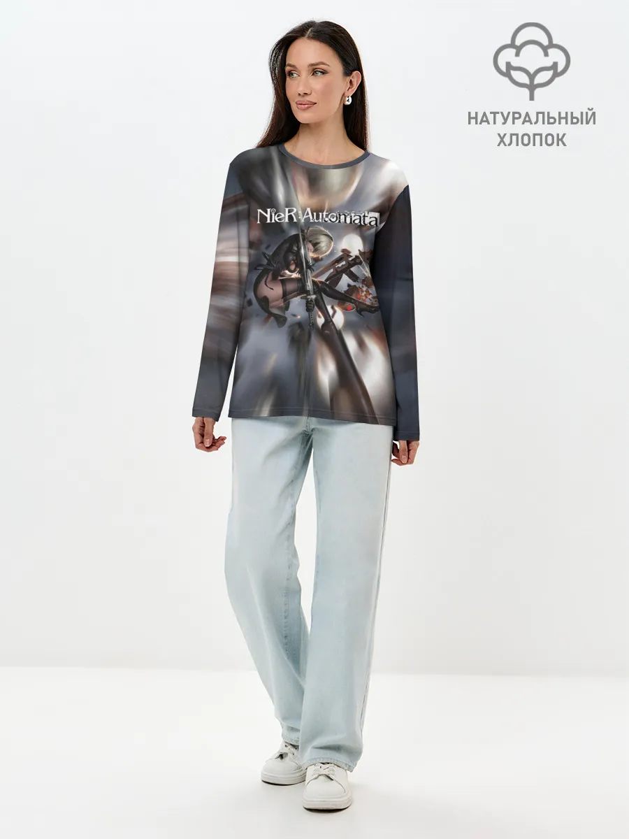 Лонгслив женский. Хлопок / YoRHa | Nier Automata
