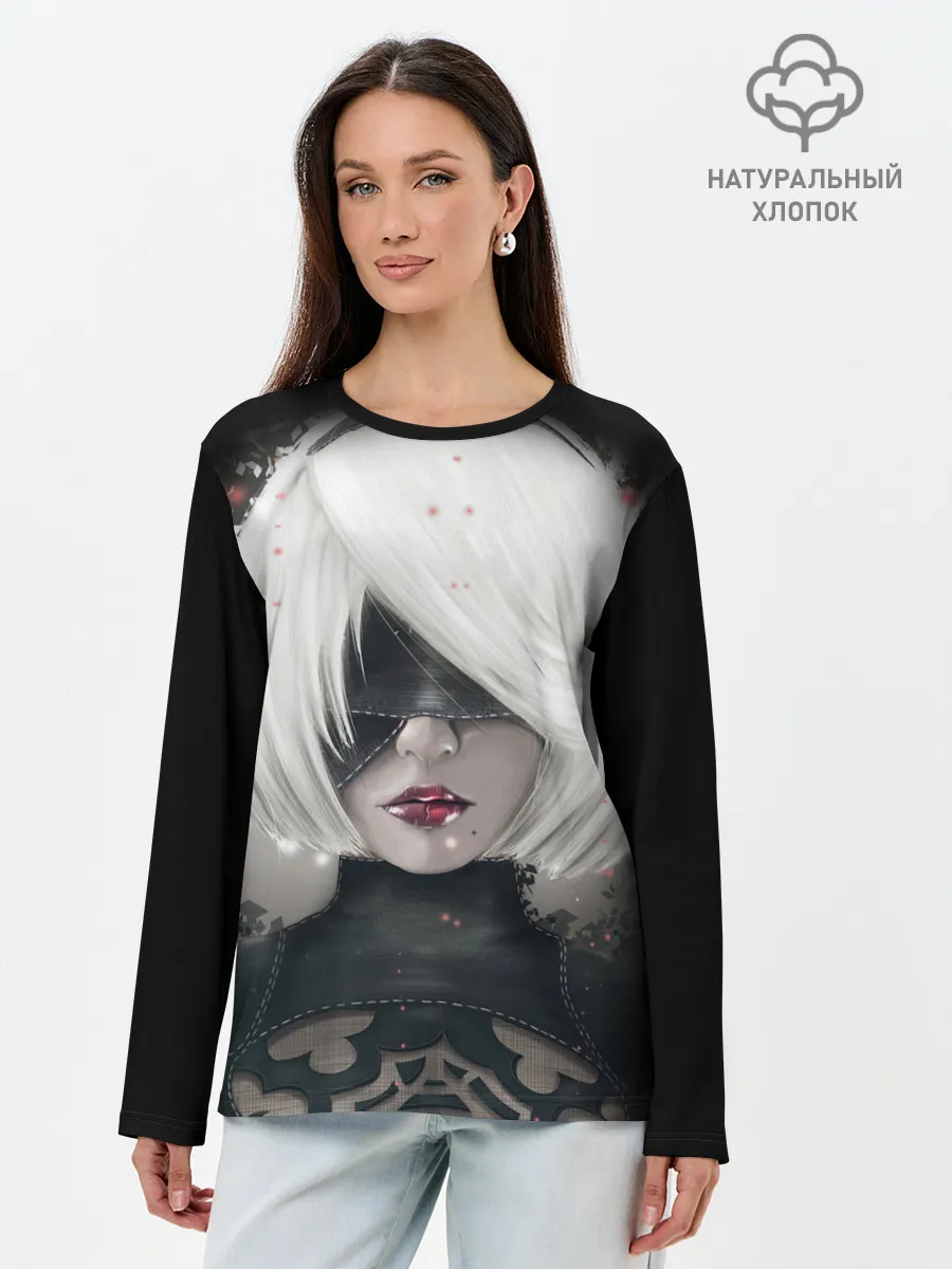 Лонгслив женский. Хлопок / YoRHa | Nier