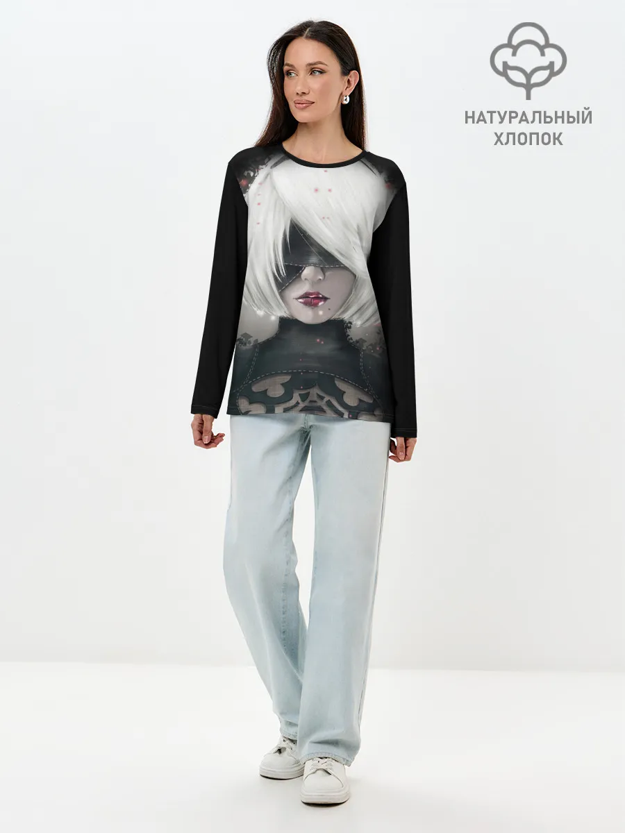 Лонгслив женский. Хлопок / YoRHa | Nier