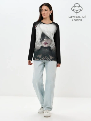 Лонгслив женский. Хлопок / YoRHa | Nier