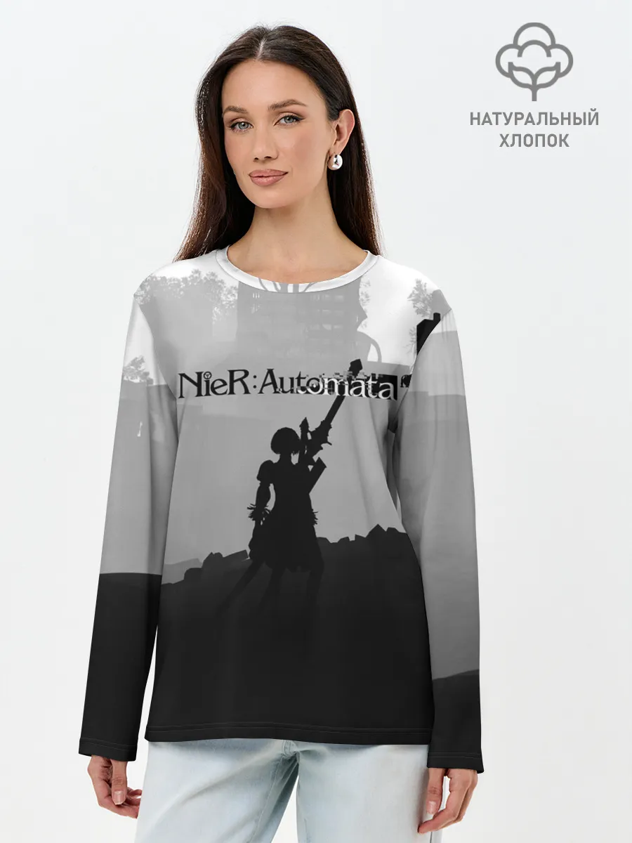 Лонгслив женский. Хлопок / Nier Automata