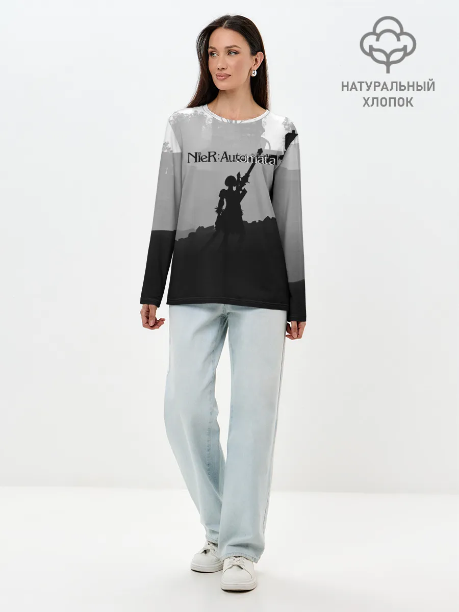 Лонгслив женский. Хлопок / Nier Automata