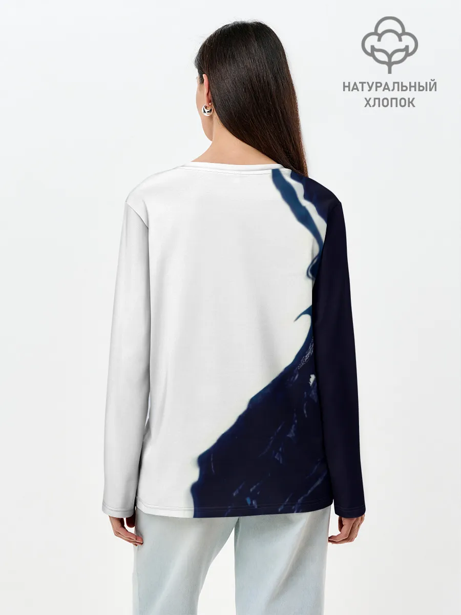 Лонгслив женский. Хлопок / Черный Аста Чёрный клевер