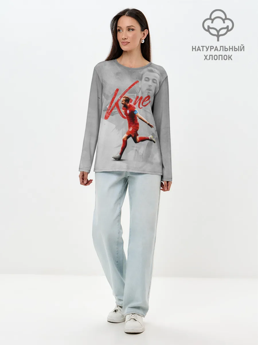 Лонгслив женский. Хлопок / Harry Kane footballer