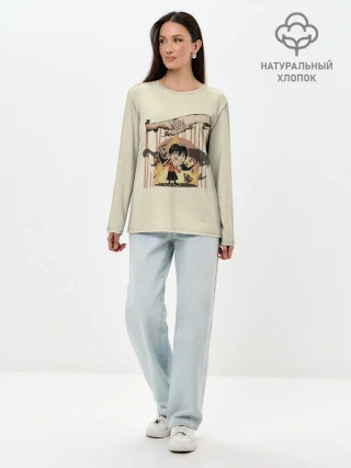 Лонгслив женский. Хлопок / Виллоу