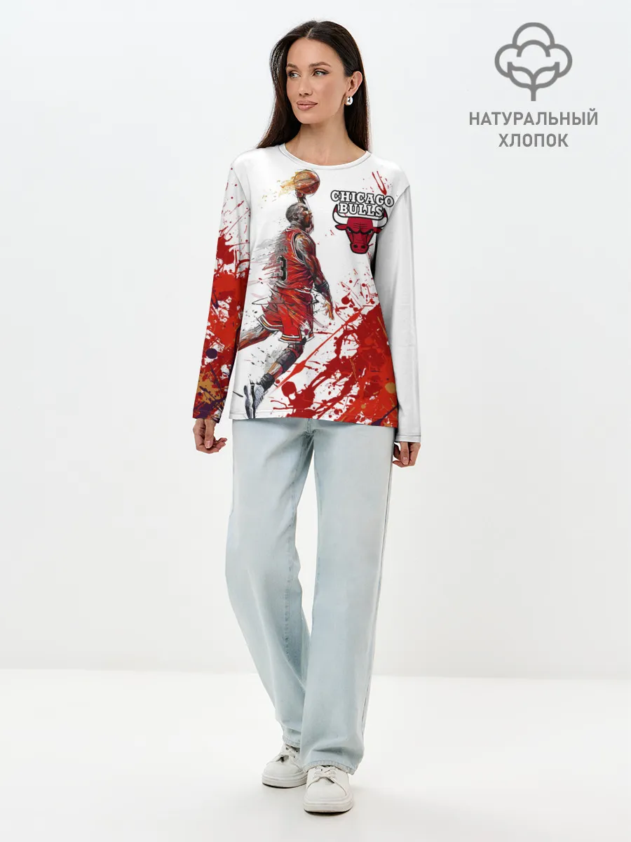 Лонгслив женский. Хлопок / CHICAGO BULLS [9]