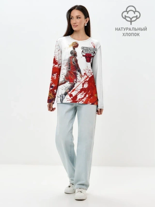 Лонгслив женский. Хлопок / CHICAGO BULLS [9]