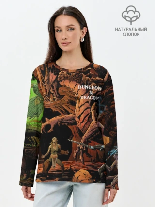 Лонгслив женский. Хлопок / Dungeons and Dragons | Схватка