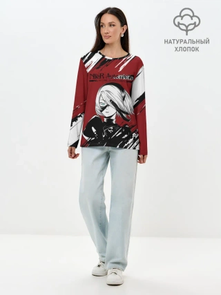 Лонгслив женский. Хлопок / ЙоРХа | Nier Automata