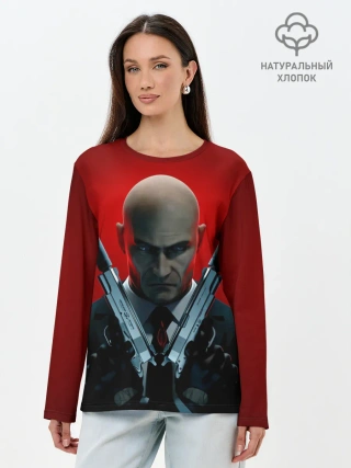 Лонгслив женский. Хлопок / Agent here