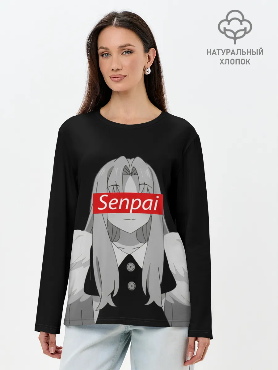 Лонгслив женский. Хлопок / Filo Senpai