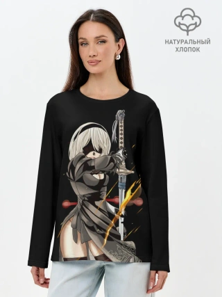 Лонгслив женский. Хлопок / Nier: Automata