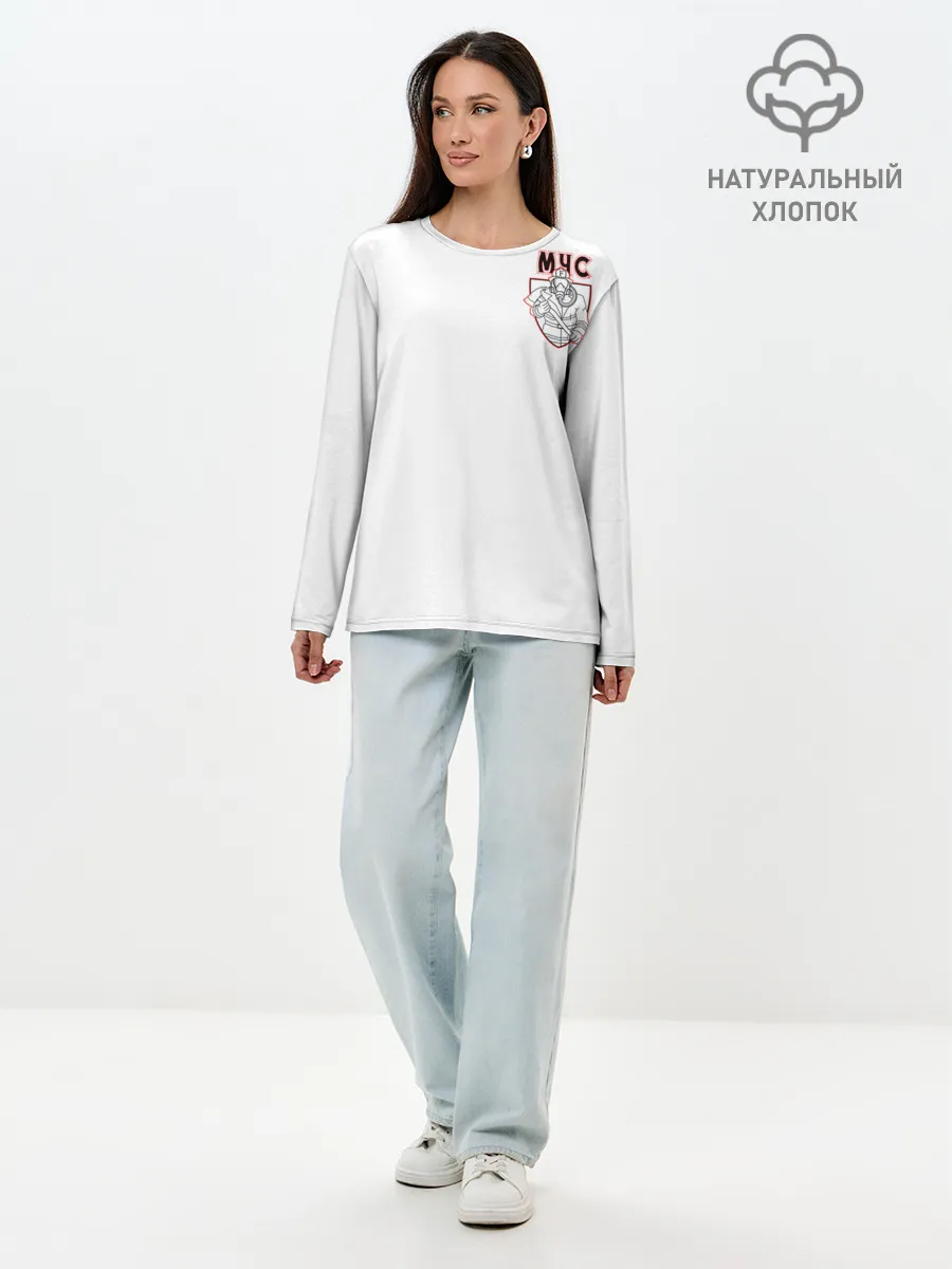 Лонгслив женский. Хлопок / МЧС
