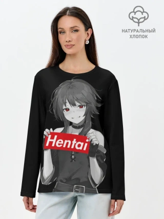 Лонгслив женский. Хлопок / Megumin Hentai