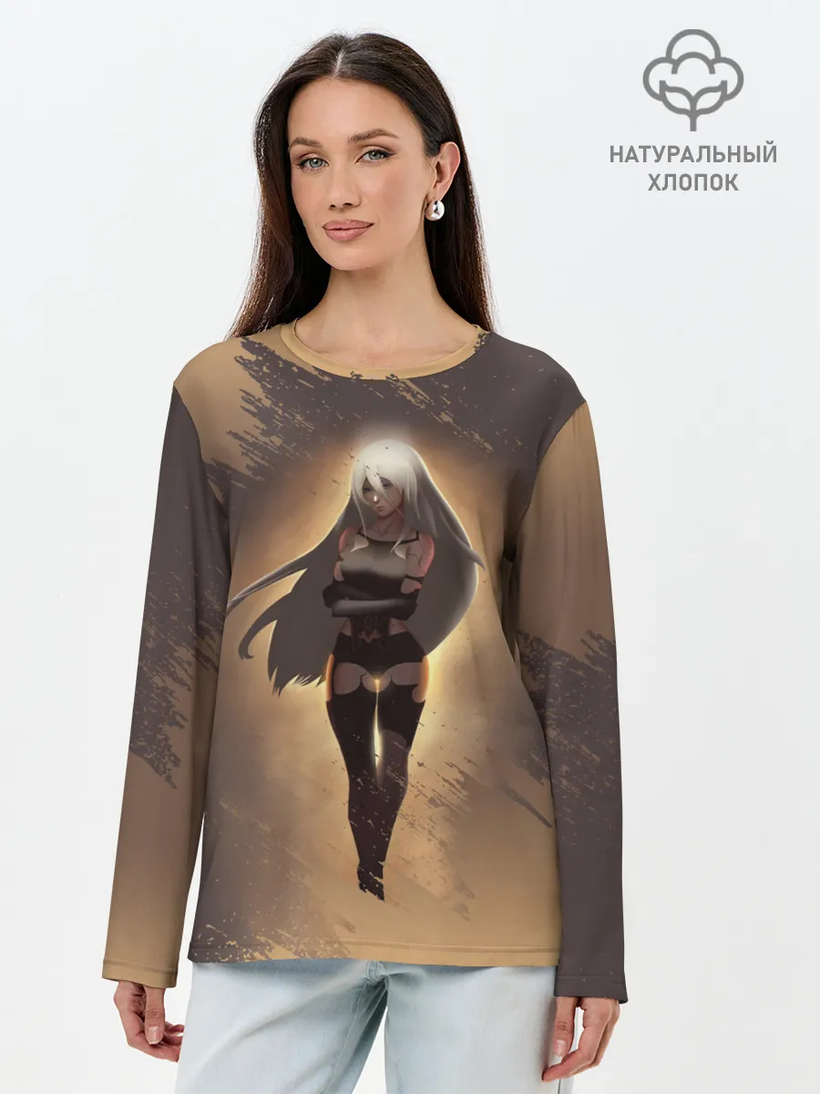 Лонгслив женский. Хлопок / Type A No.2 | Nier Automata