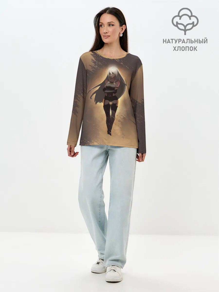 Лонгслив женский. Хлопок / Type A No.2 | Nier Automata