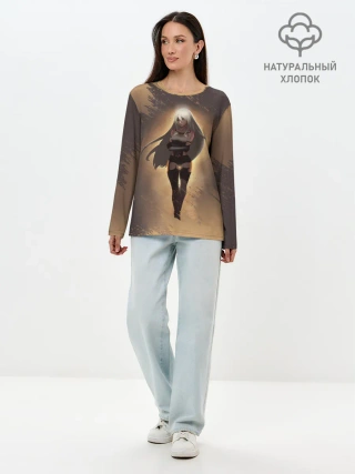 Лонгслив женский. Хлопок / Type A No.2 | Nier Automata