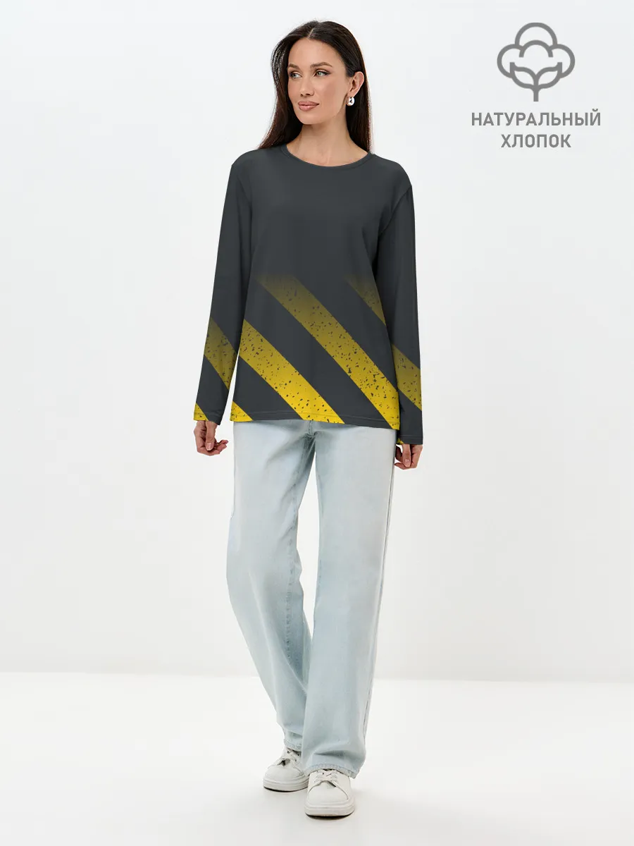 Лонгслив женский. Хлопок / Black