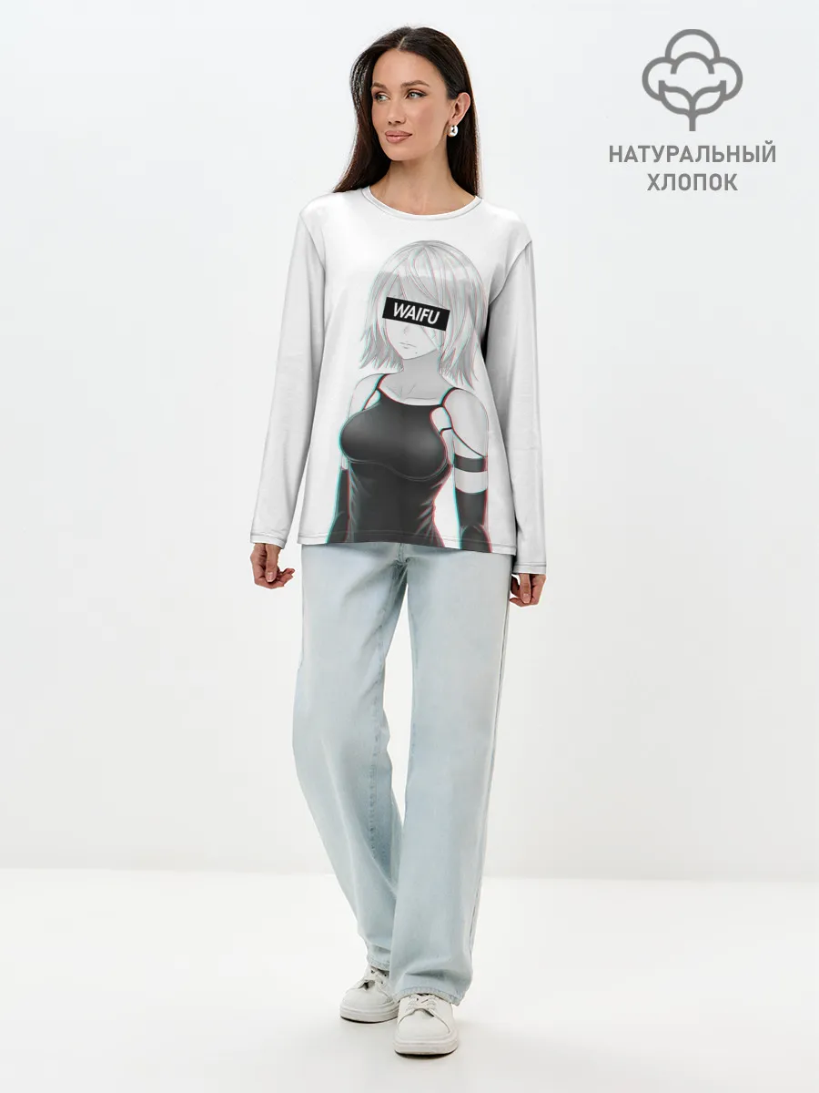 Лонгслив женский. Хлопок / A2 | WAIFU