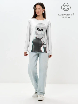 Лонгслив женский. Хлопок / A2 | WAIFU