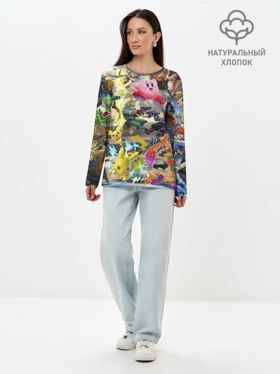 Лонгслив женский. Хлопок / Super Smash World