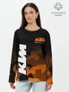 Лонгслив женский. Хлопок / KTM MOTORCYCLES / КТМ МОТОЦИКЛ