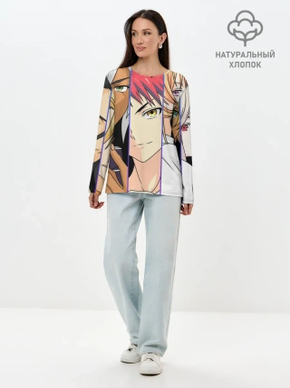 Лонгслив женский. Хлопок / Кулинарные друзья